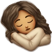 Sleepy girl on the pillow sticker