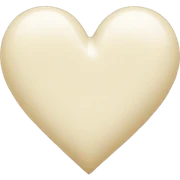 Cream colored heart sticker