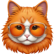 Cat with sunglasses sticker