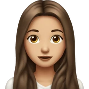 girl with long brown hair, long eye lashes, gorgeous sticker