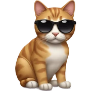 Cat with sunglasses sticker