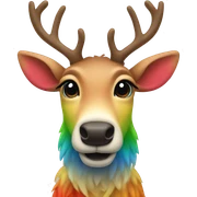 Rainbow reindeer  sticker