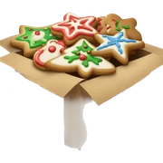 Box of Christmas cookies sticker