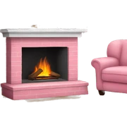 Winter Pink FirePlace sticker