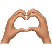 Heart hands sticker