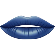 Blue lipstick sticker