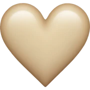 Beige heart sticker