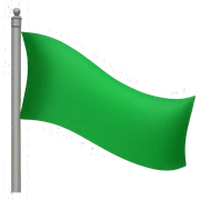 Green flag sticker