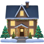 House with Christmas lights  sticker
