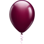 shiny burgundy party baloon sticker