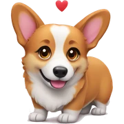 A corgi in love sticker