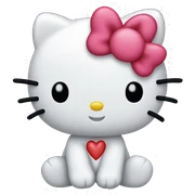hello kitty heart sticker