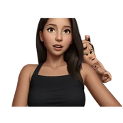 realistic portrait of girl sticker