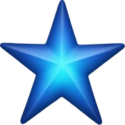 Blue star sticker