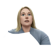blonde girl under blue sky sticker