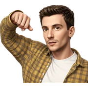 realistic male portrait in shirt sticker