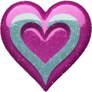 Glitter heart  sticker