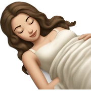 sleeping beauty brunette white girl with a silk pillow sticker