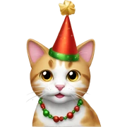 festive cat sticker
