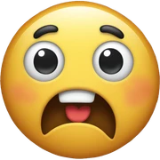Emoji drooling on log sticker