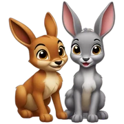 Bambi and thumper sticker