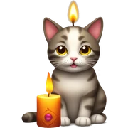 Cat With candle sticker