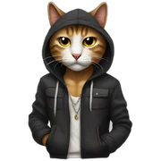 cat thug sticker