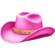 Pink cowgirl hat sticker