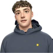boy in hoodie under sky sticker