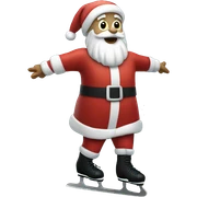 Santa Claus ice skating  sticker