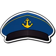 capitain hat sticker
