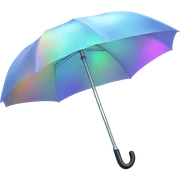 Holographic umbrella sticker