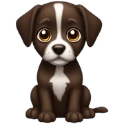 dark-brown little dog sticker