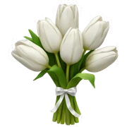 white tulip bouquet  sticker