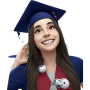 smiling girl in a hat sticker