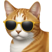 Cat with sunglasses sticker