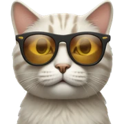 Cat with sunglasses sticker