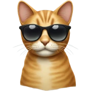 Cat with sunglasses sticker