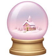 Pastel pink snow globe sticker