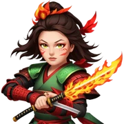 Fire-Wielding Samurai sticker