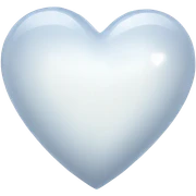 White heart gem  sticker