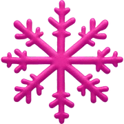 pink snow flake sticker
