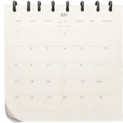Minimalist calendar sticker