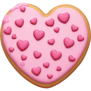 Pink heart shaped cookie with sprinkles  sticker