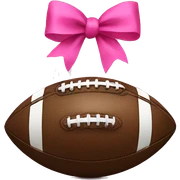 football with a pink bow sticker