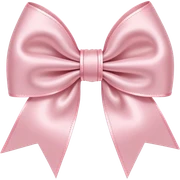 light pink bow on light pink bow sticker