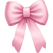 light pink ribbon bow sticker