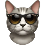 Cat with sunglasses sticker