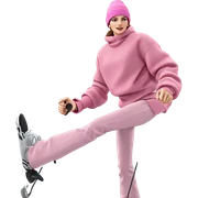 girl in pink beanie sticker
