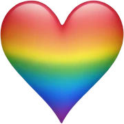 Rainbow heart sticker